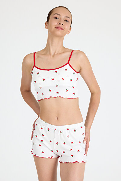 Rays Set pantaloni scurți pentru atlet cu model cireș alb 3403