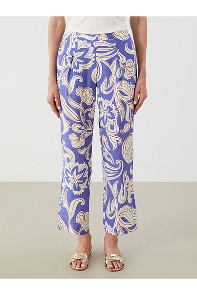 LC Waikiki New Season Women's Floral Pants with Elastic Waist - S5Ni08Z8