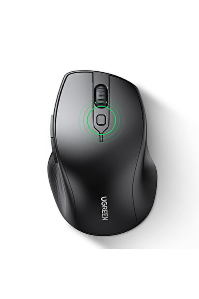 Ugreen Mouse wireless ergonomic și silențios, 2x AA - negru