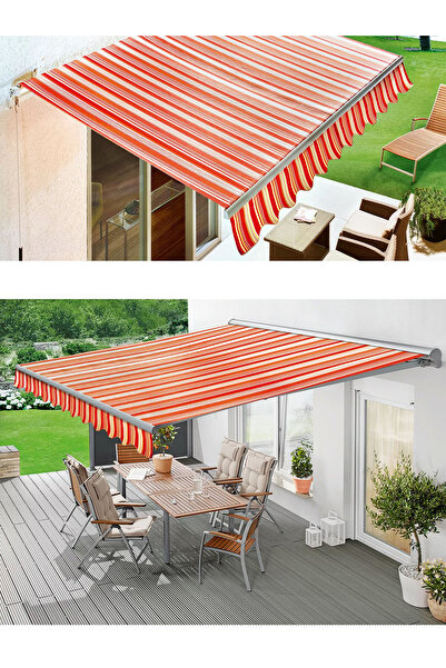 Binbirreyon Makaralı Tente Bahçe Balkon Gölgelik Duvara Montalanır 300x200cm AA097