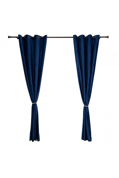 Heinner Home Set of 2 velvet curtains 140x270 cm - Blue
