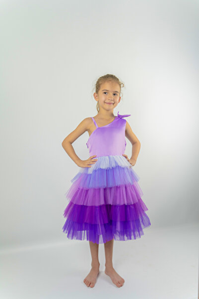 ddaniela فستان حفلات ملون من دي دانييلا - إيميلي - بنفسجي