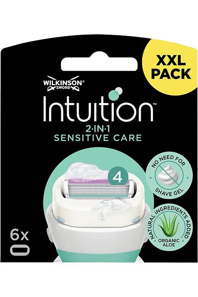 Wilkinson Intuition Sensitive Care Aloe Epilator Refill Set, Women, 6 pcs