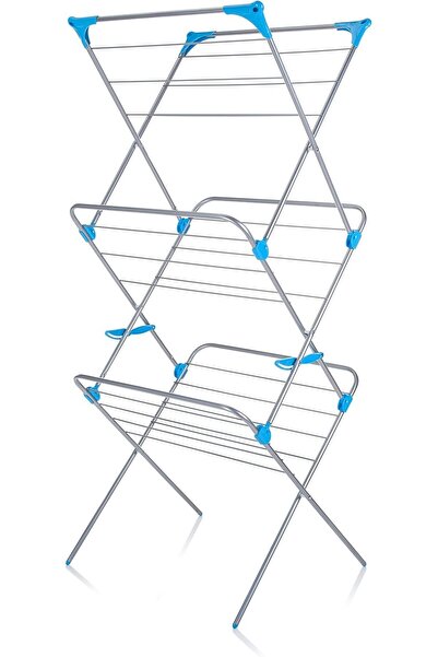 Türkiye 3-Tier Foldable Drying Rack Hang Clothes Towel Laundry Dryer for Indo...