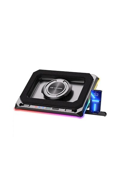 Adsinio Laptop Cooler with Turbo Fan, Adsinio,Adjustable Ventilation 300-3000 RPM, 1 Fan, Black