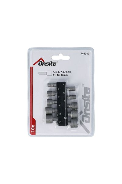 Onsite 10-Piece Mill Socket Head Metric Measurement Nutdriver Set