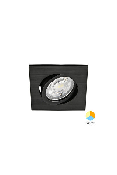 Braytron SPOT LED PATRAT 7W 3IN1 230 IP20 NEGRU ROTABILA