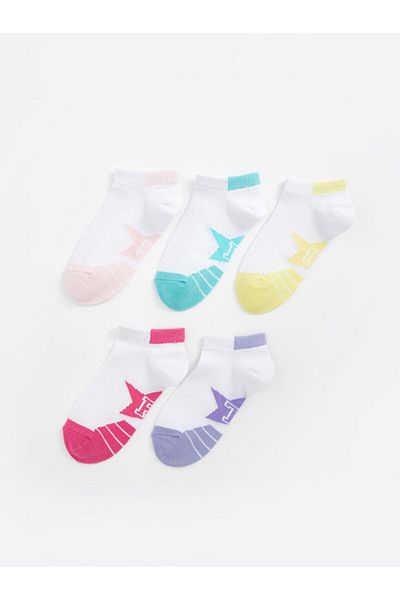 LC Waikiki New Season Patterned Girls' Booties Socks 5-Piece - S5Dd56Z4