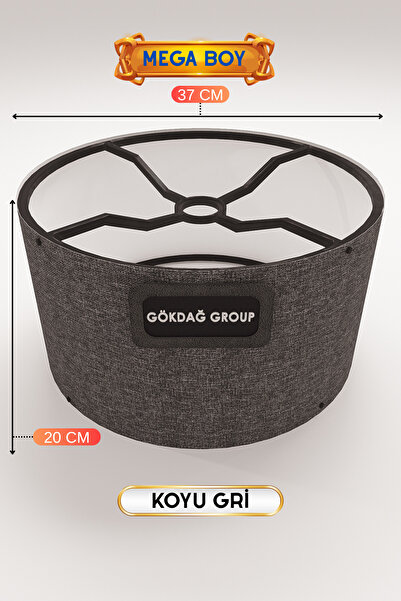 GÖKDAĞ GROUP Koyu Gri Lambader Başlığı 37 CM Mega Boy Pratik Kurulum