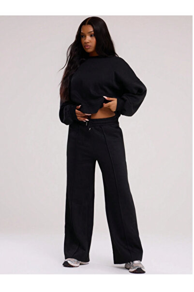 yx yustex sport بنطلون نسائي أسود مقاس كبير من CIMALI فضفاض من قماش ALTI مرن ...