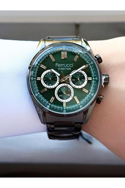 Ferrucci Men's Functions Active Metal Cord Wrist Watch