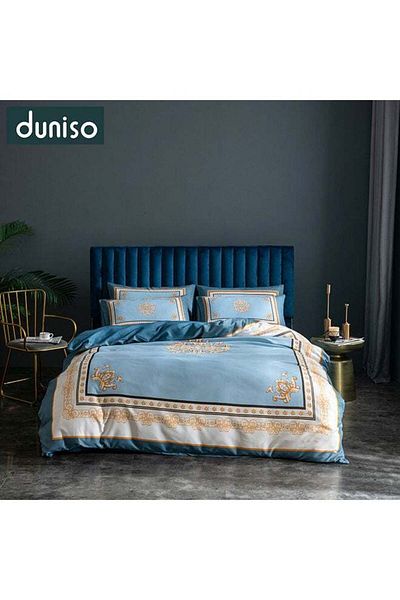 fun zone DUNISO 4-Piece Bedding Set Polyester Blue 200x230cm