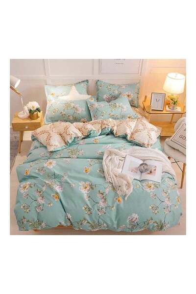 Generic 4-Piece Floral Design Bedding Set Cotton Multicolour