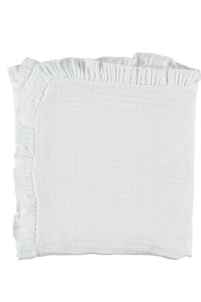 bipamuk Ruffled Muslin Baby Blanket 100% Cotton Breathable 80X90 cm
