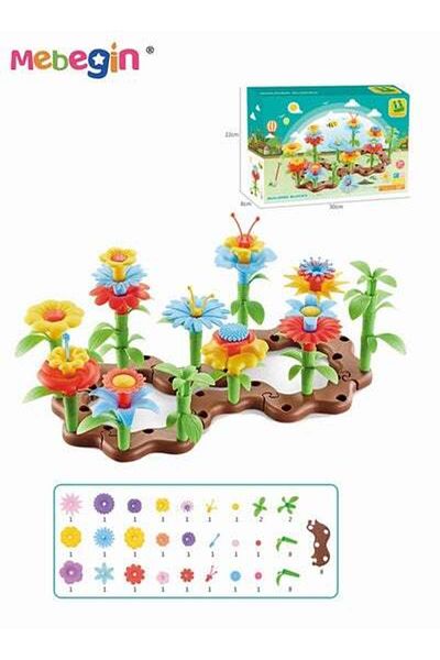 MEBEGIN 104PCS Flower Garden Building Toys for Kids, DIY Building Stacking STEM Preschool EducationalToys