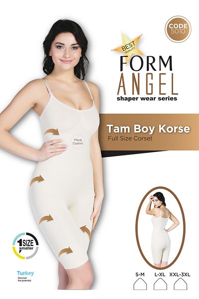 Craftique Form Angel Recovery Firming Full Length Seamless Massage Effective Non-Marking Black Corset
