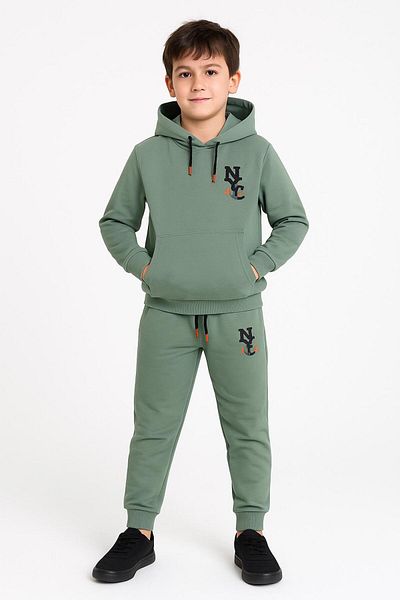 NEWKİDS Kangaroo Pocket Hooded Boy's Suit
