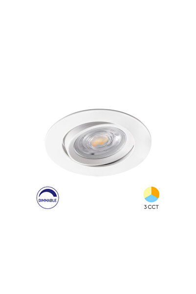 Braytron SPOT LED ROTUND 7W 3 ÎN 1 DIM 230V IP20 ALB ROTABIL
