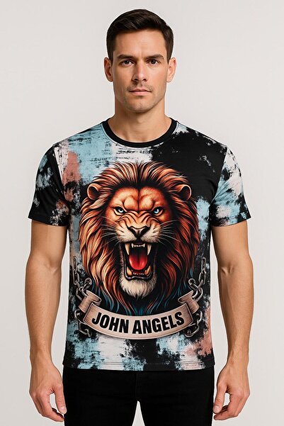 FRANCO RENZO Crew Neck Printed Stone T-Shirt