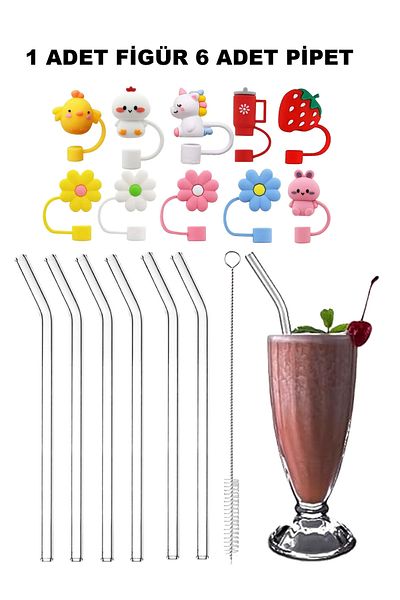 Kelira 6 Glass Pipettes - 1 Silicone Figure - Figures Sent Mixed