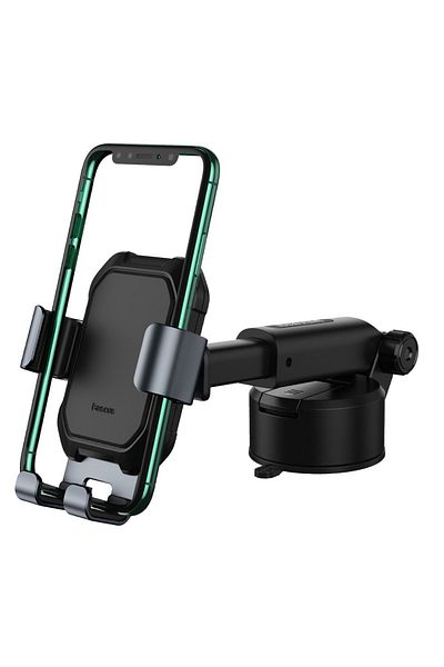Baseus Suport telescopic pentru telefon auto, cu greutate redusă, pentru parbriz sau bord, negru