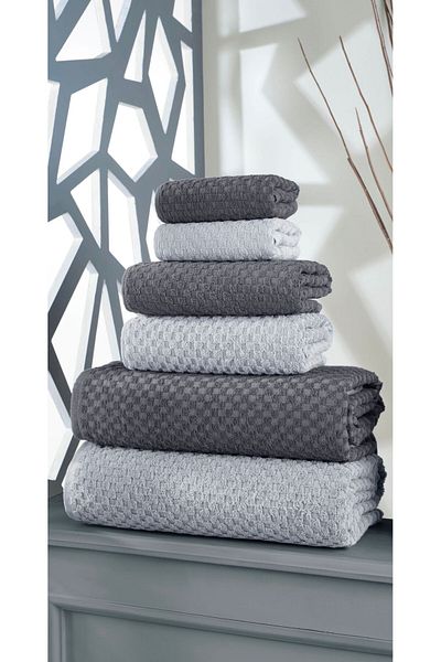 SHAL HOME 100% Cotton 6 Piece Turkish Bath Set