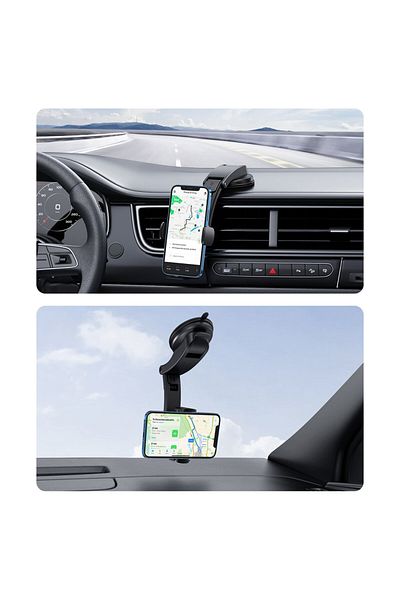 Ugreen Suport telefon auto cu clemă pentru parbriz, negru