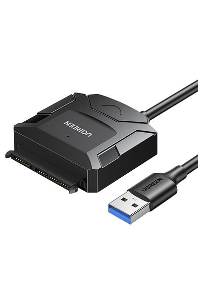 Ugreen Cablu adaptor pentru HDD și SSD SATA 2.5'' / 3.5'' USB 3.0 până la 4TB - Negru