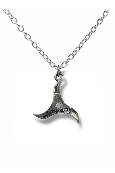 Herşey Nota Naruto Anime Ninja Star Figured 60cm Chain Unisex Necklace – Shuriken Cosplay Jewelry
