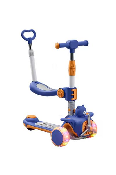 Nichiduta Trotineta 3 in 1 pentru copii, Nichiduta, pliabila, cu ghidon reglabil, manerele ergonomice, muzica,