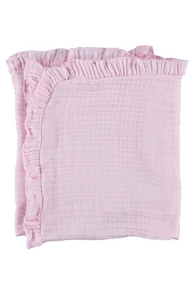 bipamuk Ruffled Muslin Baby Blanket 100% Cotton Breathable 80X90 cm