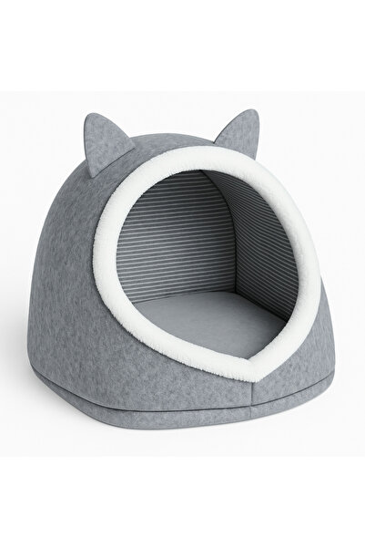 BEYLİNİ Evi Köpek Evi Evcil Hayvan Yatağı Katlanabilir Keçe Yuva Kulübe Dekor...