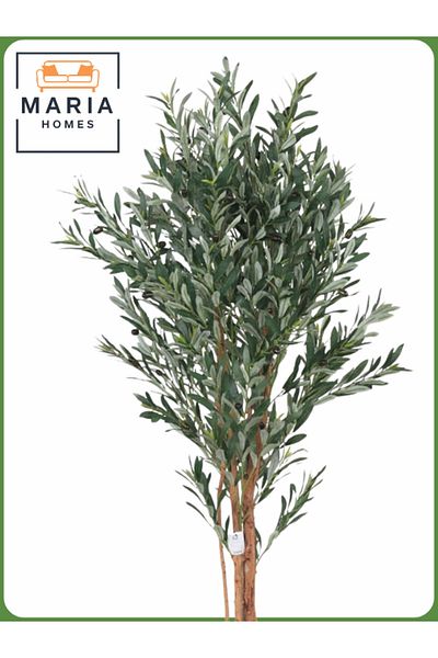 MARIA HOMES Artificial Olive Tree 170 cm – Decorative Indoor Tree with Light Gray Pot