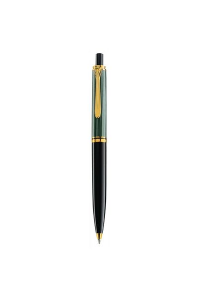 Pelikan Souveran K400 Pen, Material Metal, Color Black-Green, Parker Type Refill, Gold Plated Accessories