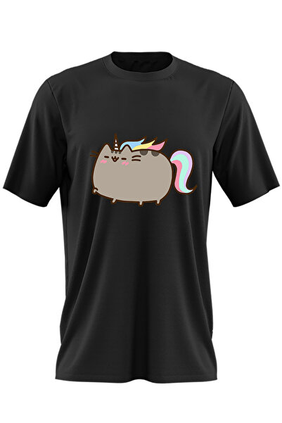 OEM Мъжка тениска Pusheen Cat Плюш Unicorn Cat Love Gift