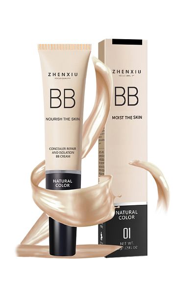 ZHENXIU BB Cream, Lasting Moisturizing Waterproof Isolation, Full Coverage Matte Concealer Liquid 30g