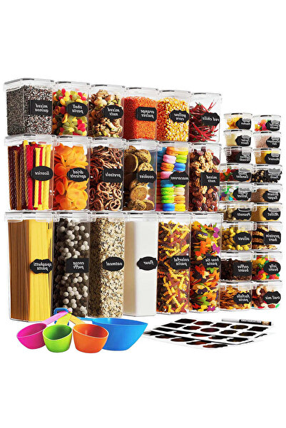 trendyhome Set de 36 de recipiente pentru depozitarea alimentelor, Teno1682