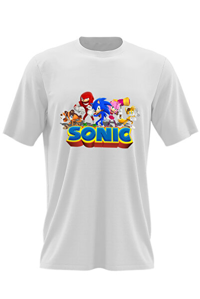 OEM Ανδρικό T-shirt Sonic the Hedgehog All Gang Crew Crew