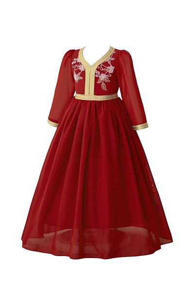 ddaniela D' Daniela - Rouge Radiance Abaya Dress - Red