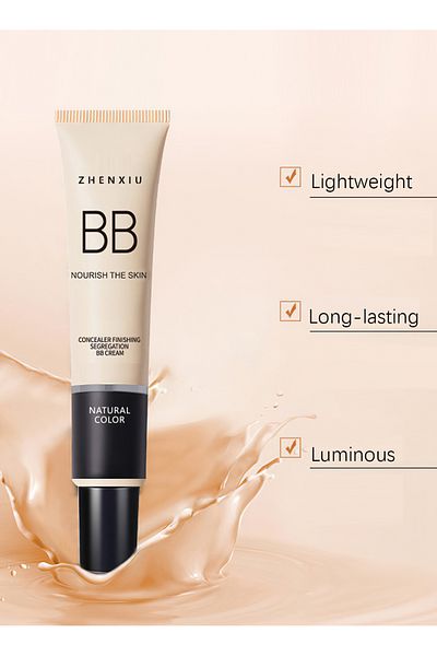 ZHENXIU BB Cream, Lasting Moisturizing Waterproof Isolation, Full Coverage Matte Concealer Liquid 30g