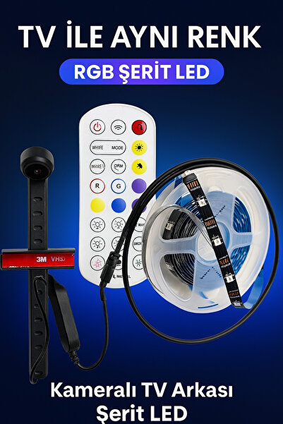 KaraköyOnline Envisual T2 Kamera Destekli TV Arkası RGB LED Şerit - 55-65 inç...