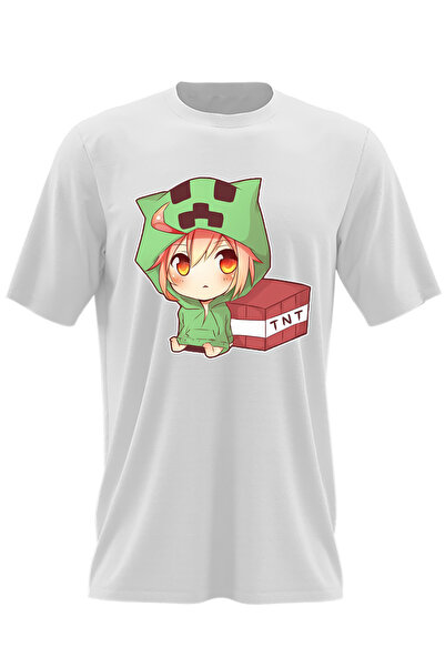 OEM Tricou barbati Minecraft Anime Creeper