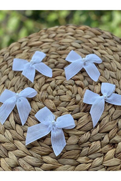 HİMENİSA ΠΕΡΛΕ Λινό Κορδέλα Φιόγκος Έτοιμο 25 Τεμάχια