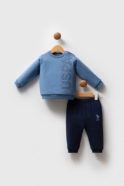 U.S. Polo Assn. Licensed Baby Boy Bottom Top 2 Piece Set