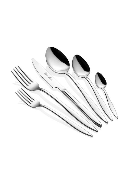 Dame Marie Arles 36 Piece Silver Fork Spoon Knife Set for 6 People