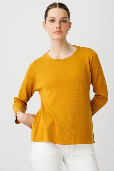 Desen Triko Women's Crew Neck Long Sleeve Basic Wool Blouse K.Bal