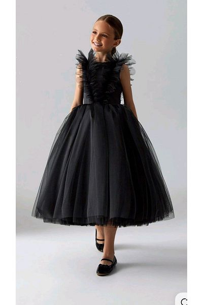 EYLÜL ELİF BUTİK Eylül Elif Boutique Μαύρο Κοριτσίστικο Φόρεμα