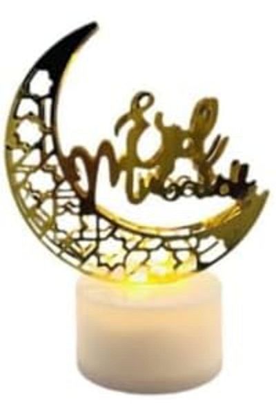 Yuwell YU WELL Pack Of 6 Pcs Eid Mubarak Candle Lights Mini Night Light & Table Decor Lamp For Ramadan