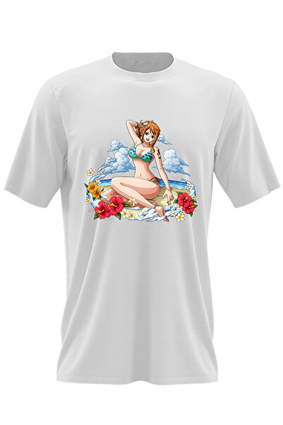 OEM Ανδρικό T-shirt Nami One Piece Cat Burglar Beach Anime