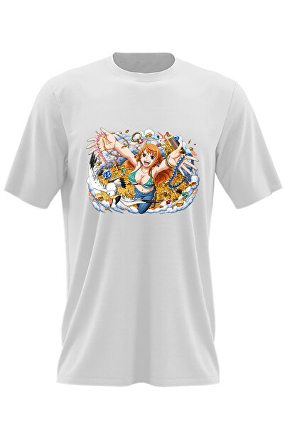 OEM Tricou barbati One Piece Nami Comoara Pirati Cat Anime